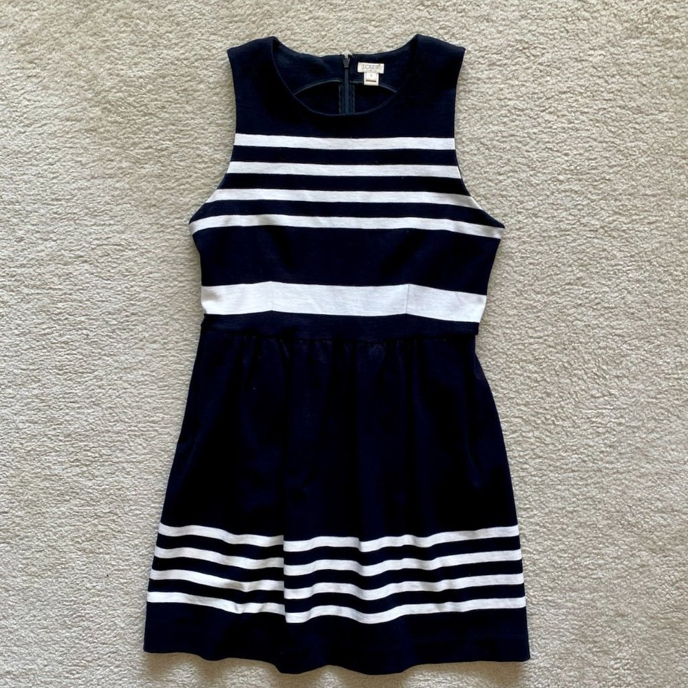 J Crew Sleeveless Black and White Dress, size S